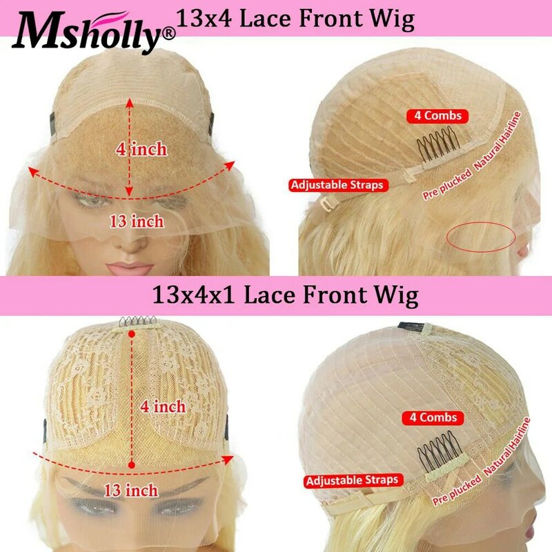 Ombre Ash Blonde Transparent Lace Wigs Human Hair Straight 13x4 Lace Front Wigs For Women Preplucked Blonde Remy Human Hair Wig