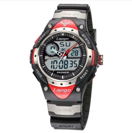 Top marca pasnew relógio esportivo masculino profissional duplo display analógico digital relógio de quartzo 100 metros à prova dwaterproof água relógio de mergulho