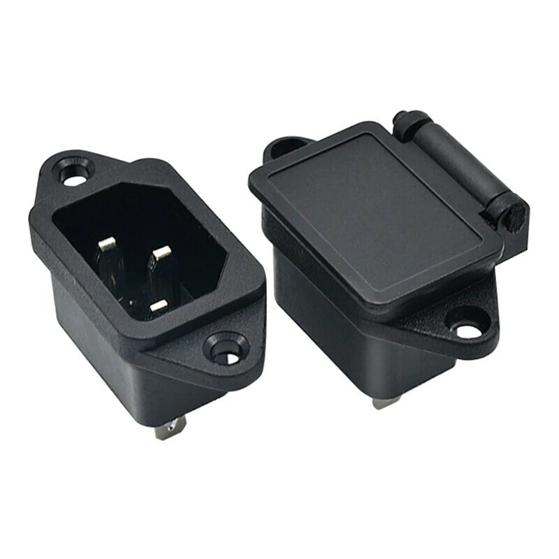 250V 10A IEC320 C14 Male Power Cord Inlet Socket Drop Shipping