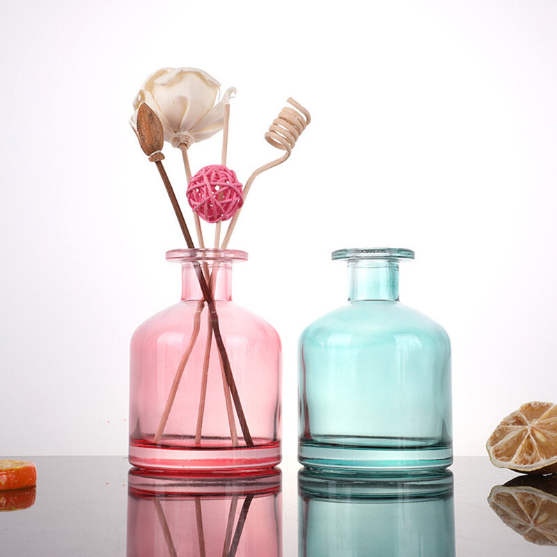 Florero de cristal transparente para sala de estar, jarrón de flores secas de estilo nórdico Ins, accesorios de decoración del hogar, jarrones de flores para el hogar