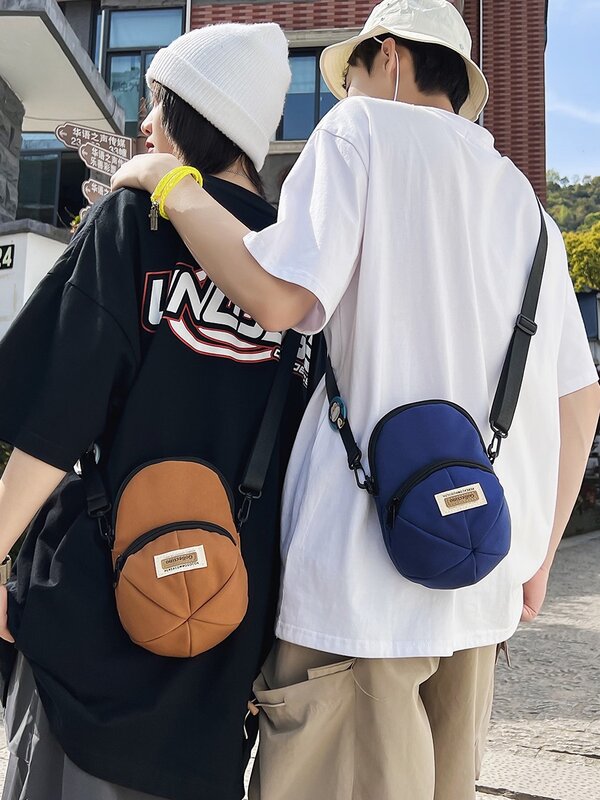Neue Mode Herren und Damen Nylon Cap Taschen japanischen Stil Umhängetaschen vielseitige Trend Hut Cell mobile Tasche Handtaschen Geldbörse