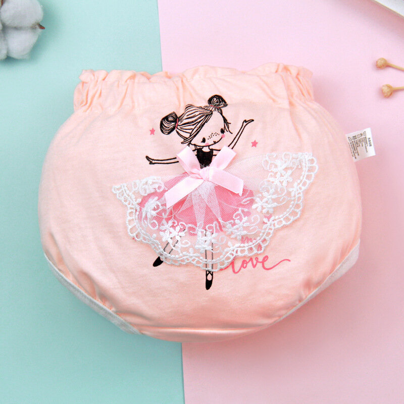 Baby Girls Shorts Cotton Infant PP Pant Bloomers Cute Cartoon Lace Ruffle Princess Underwear Briefs Pink Panties Frilly Knickers