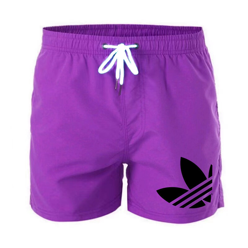 Men's Swim Trunks Beach Shorts Drawstring with Mesh Lining Elastic Waist Plain Breathable Soft Casual Daily Streetwear