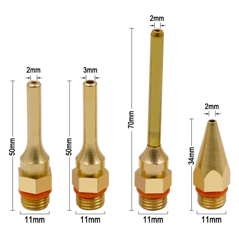 Hot Glue Gun Accessories Pure Copper Nozzle Glue Gun Nozzle Anti-leakage Long Nozzle universal Adhesive Tool Mouth Sol Tool