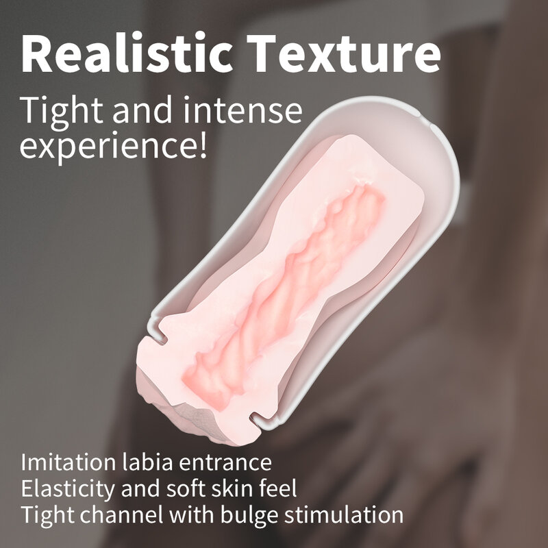 DRY WELL Male Masturbator Cup Soft Pussy Sex Toys Realistic Vagina for Men Silicone Pocket Pussy Mens Masturbation Sex Products