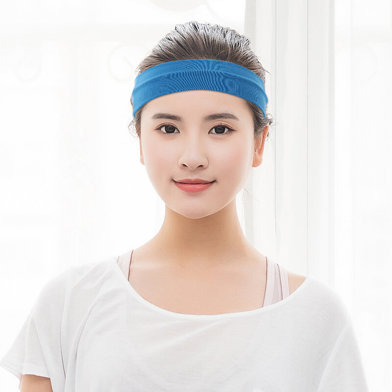 Moda Esportes Headbands Para As Mulheres Sólidos Elásticos de Cabelo Bandas Running Fitness Yoga Hair Bands Stretch Maquiagem Acessórios para o Cabelo