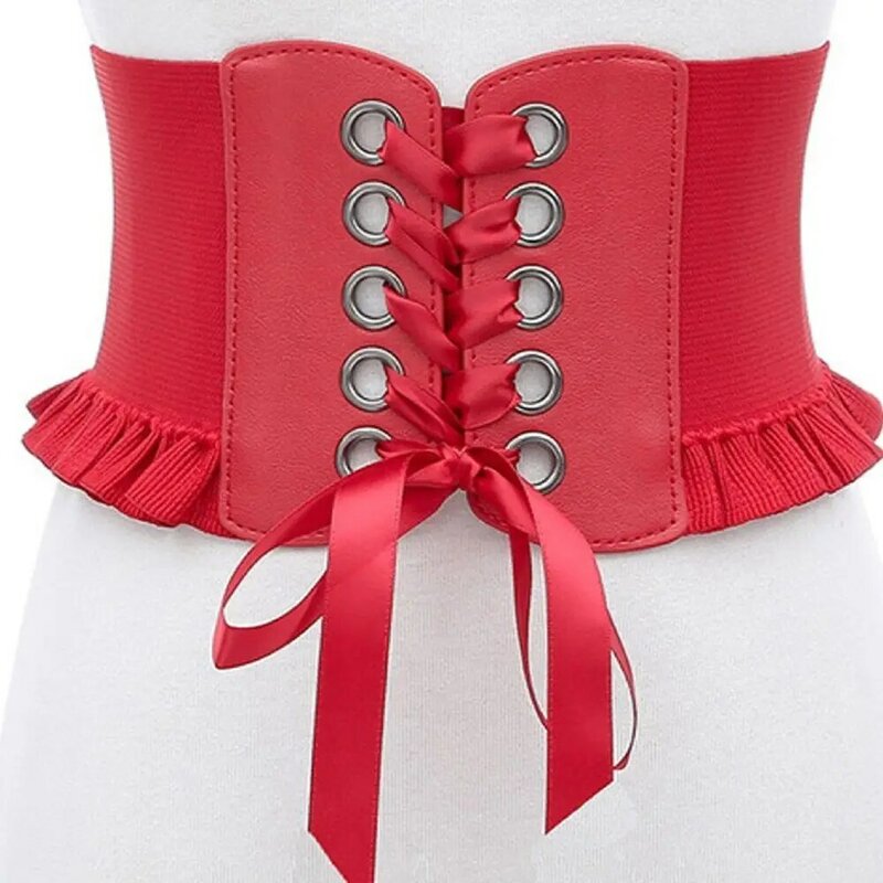 Ceinture de taille réglable pour femme, ceinture corset Cummerbund, bandage de ruban assressenti, document solide, personnalité, design de mode