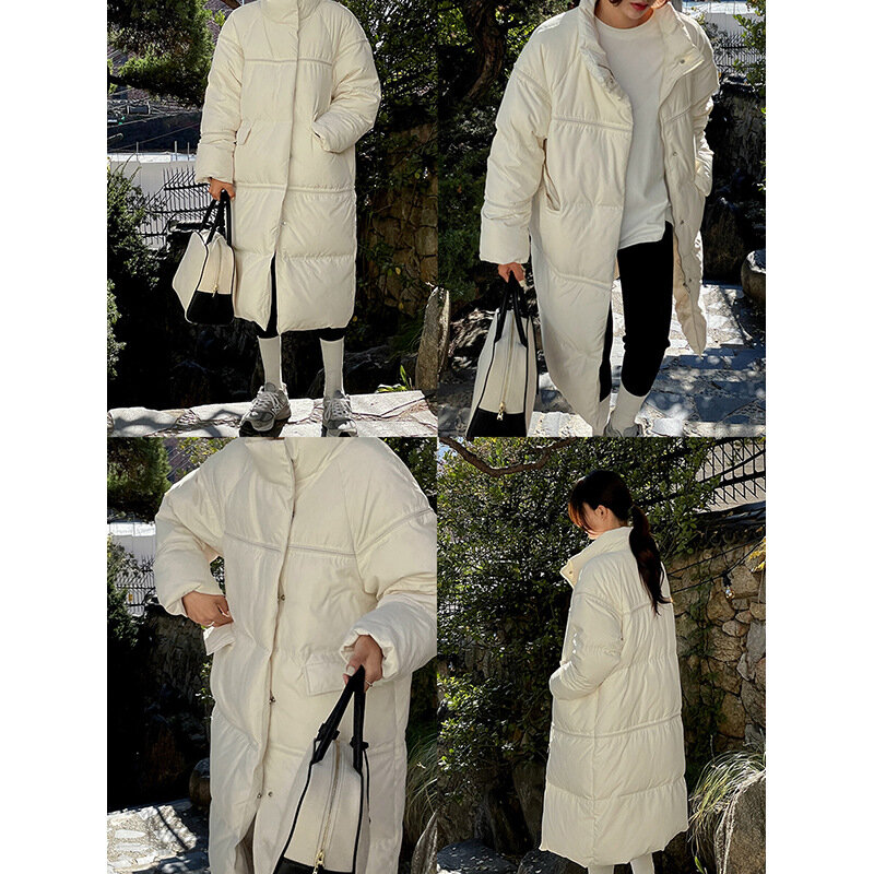 PMM 2022 inverno donna lungo piumino d'anatra bianco cappotti nuova moda
