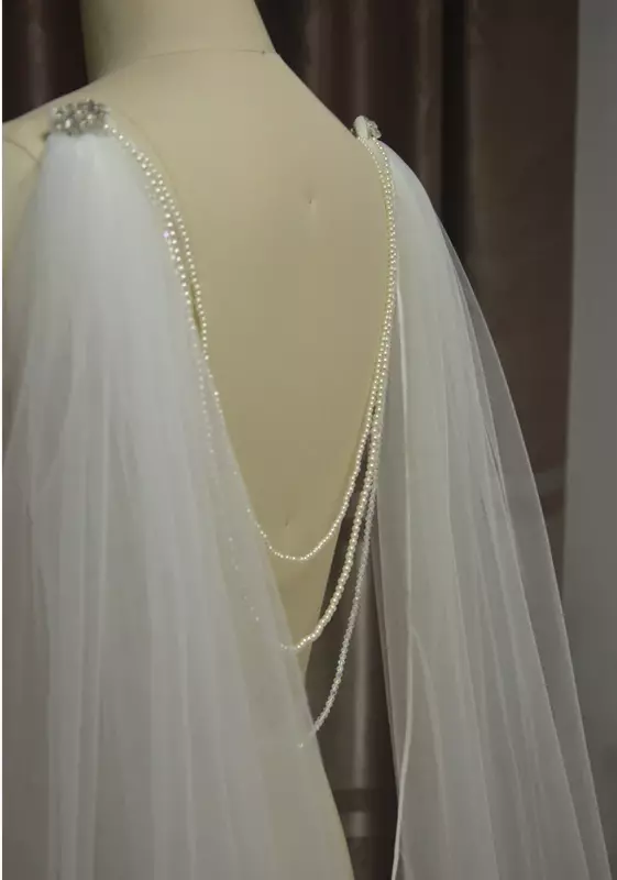 Velo da sposa velo da sposa mantello di cristallo veiles perline velo accessori da sposa