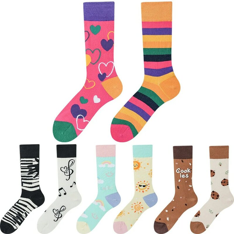 Happy Ab Socken Modemarke Damen Mid-Tube Socken reine Baumwoll socken für alle Jahreszeiten