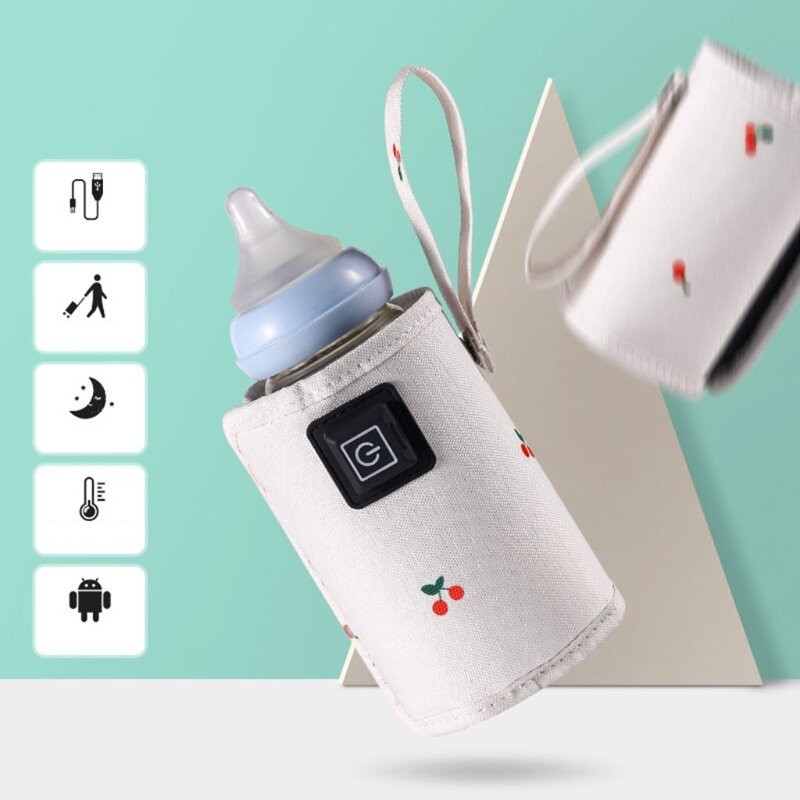 Calentador de biberones USB portátil, bolsa de viaje, calentador de leche, biberón infantil, cubierta cálida