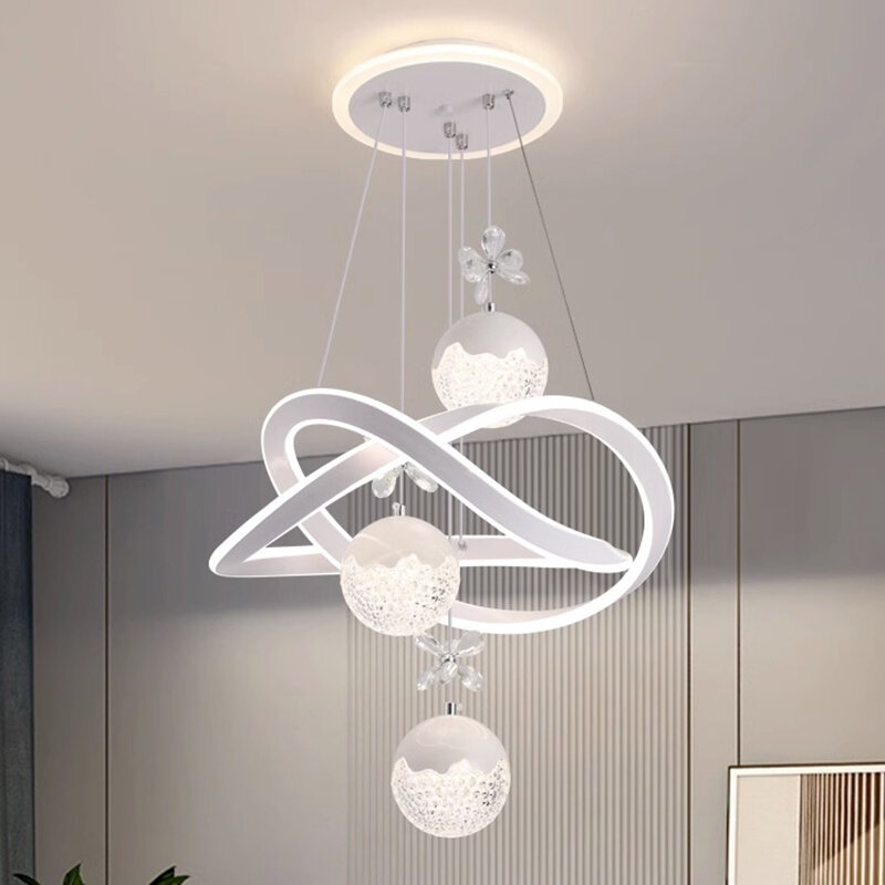 Plafonnier LED suspendu au design moderne, éclairage d'intérieur, luminaire décoratif de plafond, idéal pour une salle à manger