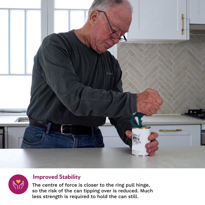 Apriscatole ad anello apriscatole-produce lattine e lattine due volte più facile da aprire perfetto per l'artrite regalo Parkinsons