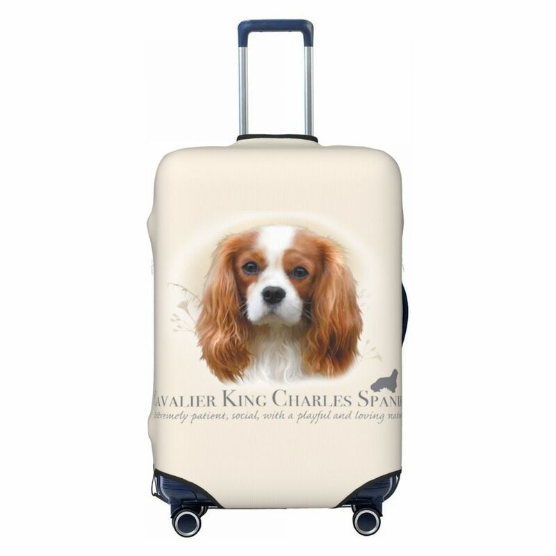Benutzer definierte Kavalier König Charles Spaniel Koffer Abdeckung staub dichte Haustier Tier Hund Gepäck abdeckungen Schutz für 18-32 Zoll