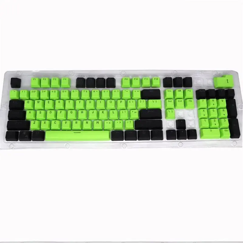 104 Key PBT Keycap Double-shot Green White XVX Keycaps Kit Backlit Key Cap For Wireless Mechanical Gaming Keyboards