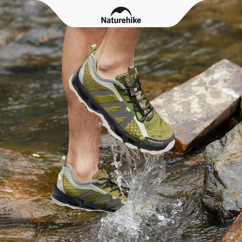 Naturehike-zapatos de malla de secado rápido para agua, zapatillas deportivas antideslizantes para verano, natación, rastreo de Río, ultraligeros, 500g