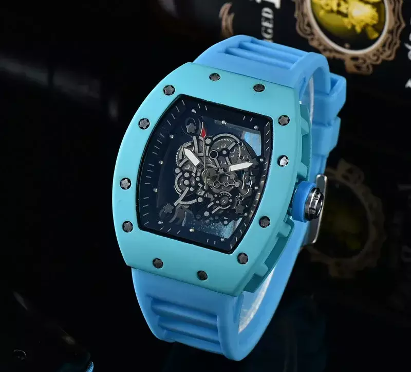 RM-reloj deportivo de lujo para hombre, cronógrafo de cuarzo con simulación de fecha, estilo militar, resistente al agua, 2024