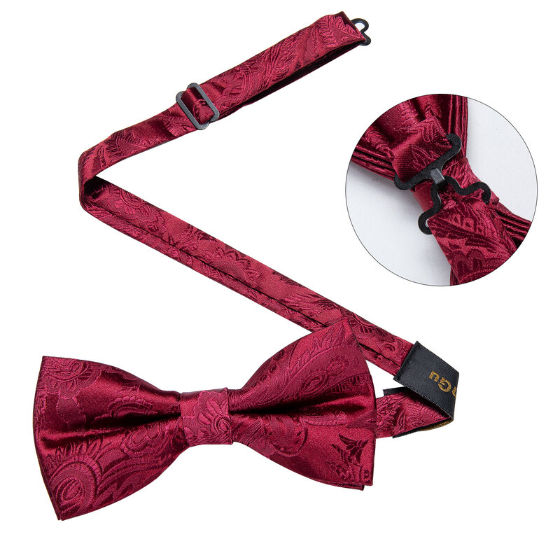 男性用の蝶ネクタイ,クラシックな赤いコード,パーティーアクセサリー,シルク,蝶ネクタイ
