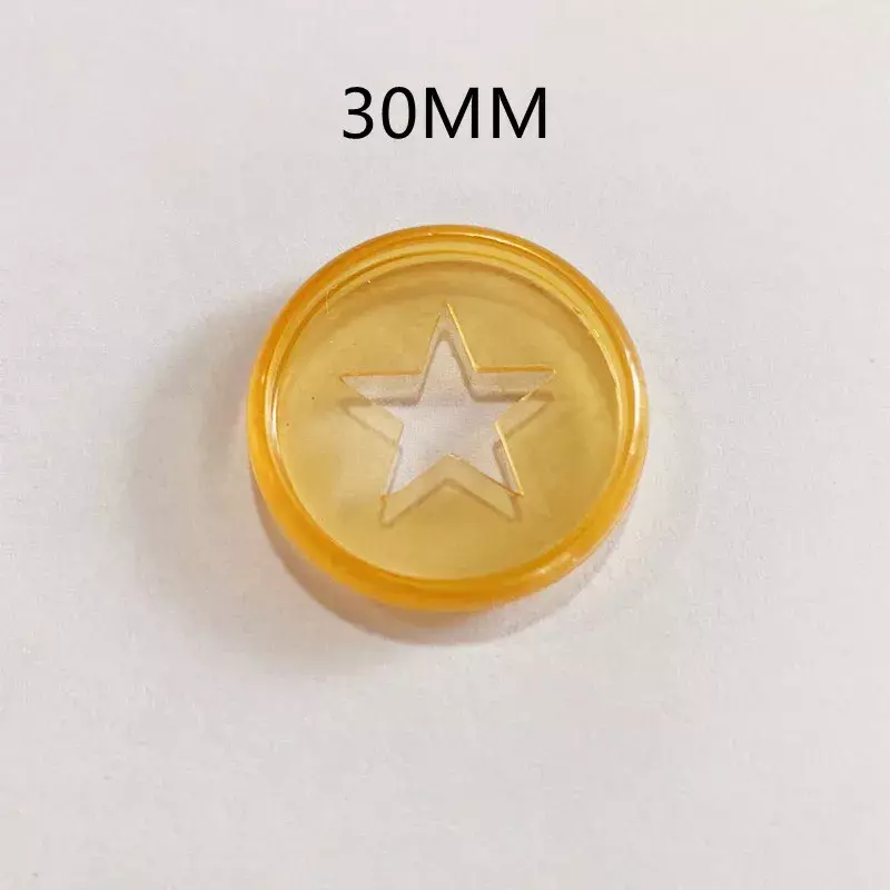 New 30MM plastic transparent jelly color five-pointed star pattern loose-leaf buckle hand ledger notebook accessories