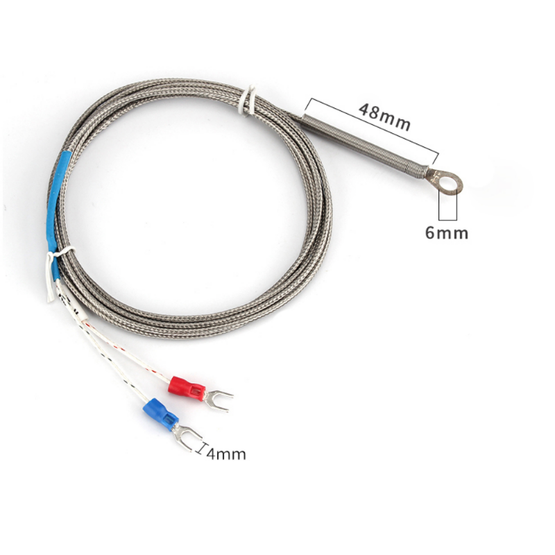 4mm Hole Washer K/E/PT1000 Type Thermocouple Temperature Sensor Probe 1-10M Cable For Industrial Temperature sensor 0~800°C