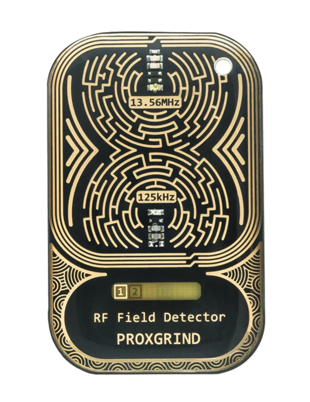 Detector de RF por ProxGrind, lectura de soporte, lector de alta frecuencia y baja frecuencia
