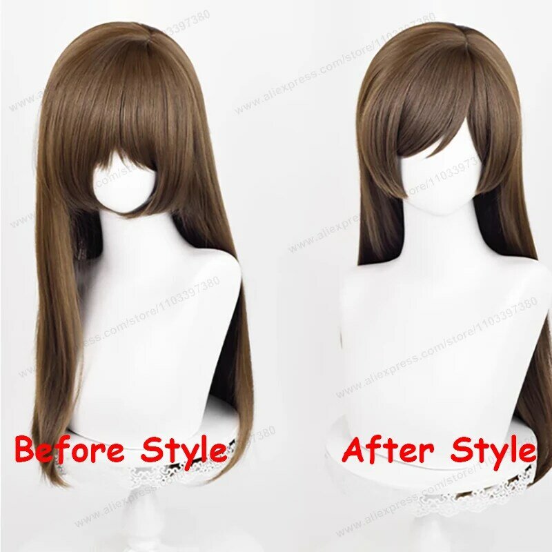 Anime Momozono Nanami Cosplay Wig 70cm Long Straight Brown Cosplay Wigs Heat Resistant Synthetic Hair