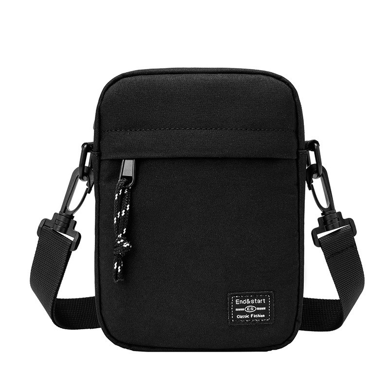 Casual Shoulder Chest Bag for Men Handbags Solid Color Messenger Phone Wallet Bag Mini Nylon Crossbody Sling Bag Husband Purse