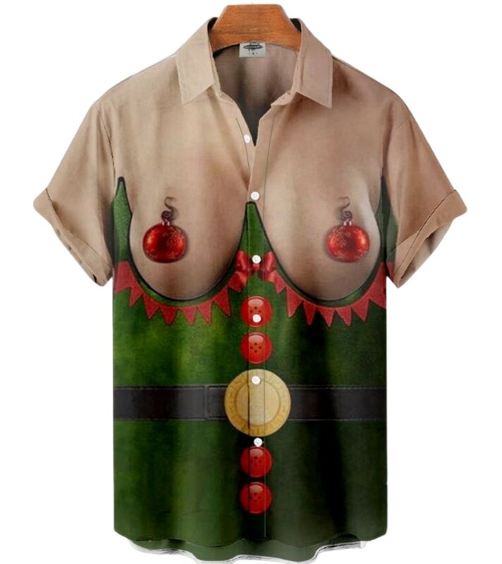 Гавайская Мужская Повседневная рубашка с цветочным принтом, Оригинальная летняя уличная футболка оверсайз с коротким рукавом и 3D-принтом дракона