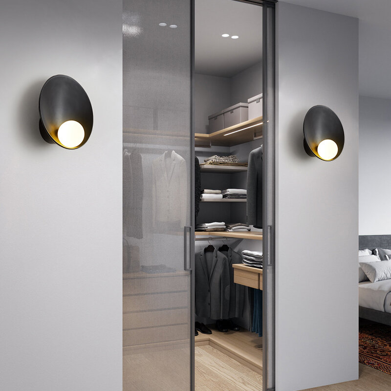 Lampu Dinding Butir Kayu Retro Nordic untuk Ruang Makan Belajar Samping Tempat Tidur Koridor Bulat Dalam Ruangan Deco G4 Tempat Lampu Perlengkapan AC90-260V