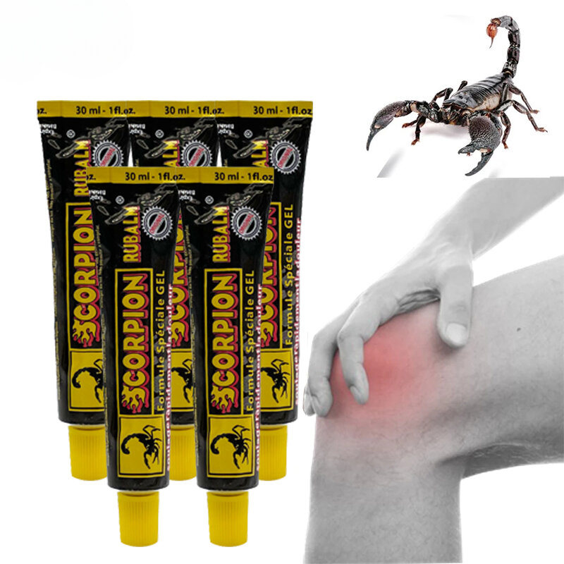 Scorpion Ointment Cream, Poderoso, Aliviar a Artrite Reumatóide, Articulações Musculares, Dores Neuropáticas, Creme de Gesso Médico, 30g, 5Pcs