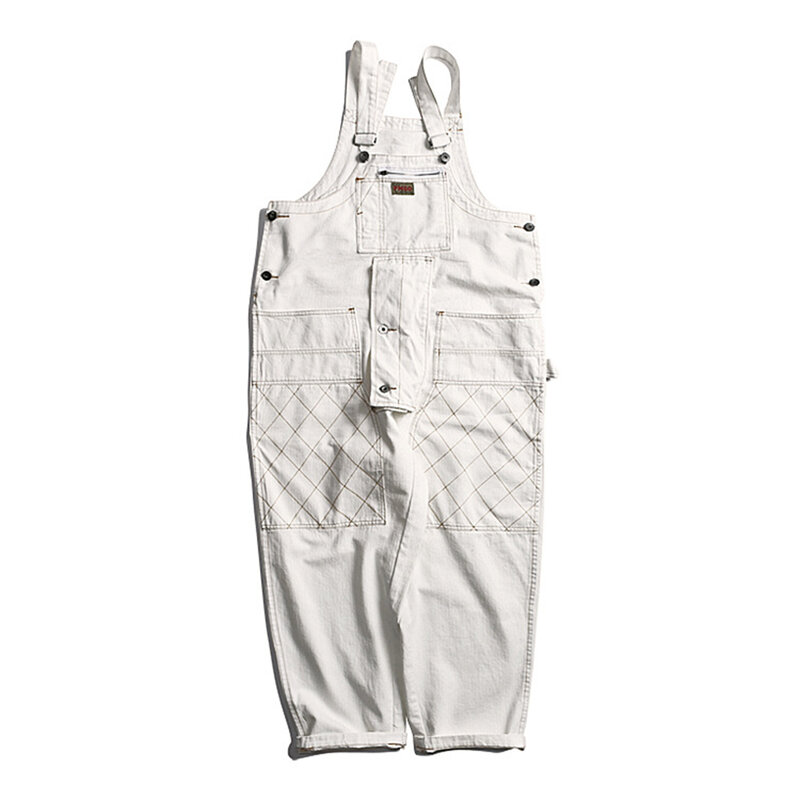 Jie Ami – salopette kaki de style américain pour hommes, combinaison multi-poches, pantalon de travail ample, de marque à bretelles d'outillage, tendance