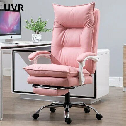 UVR LOL Internet Cafe Racing Chair Home Female Anchor Live Chair Swivel Lifting Lying Gamer Chair Comfortable Computer Seat