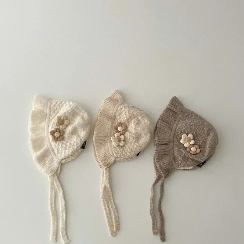 Baby Photography Props 2024 New Winter Baby Hat Cute Flower Casual Style Baby Accessories Newborn