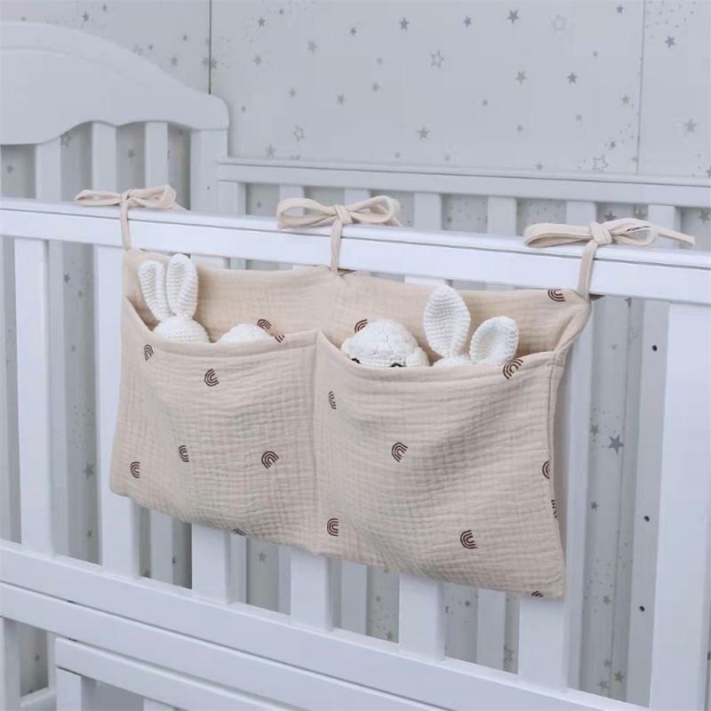 25*20cm Multifunctional Baby Diapper Bag Reusable Solid Color Travel Nappy Pouch Soft Cotton Mummy Storage Bag Baby Stroller Bag