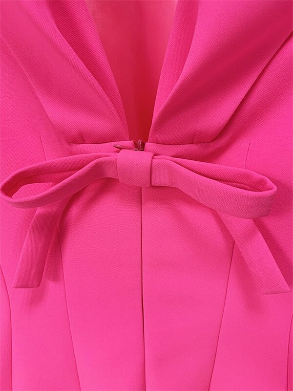 Barbiecore-Vestido corto rosa para mujer, minivestido de noche para fiesta, Formal, elegante, Delgado, ropa de trabajo de negocios, Oficina