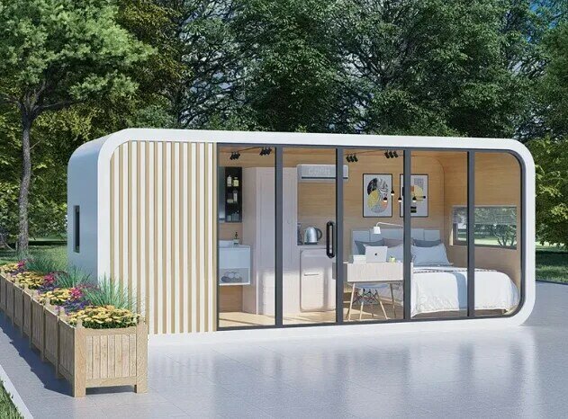 Casa modular minúscula pré-fabricada, recipiente Home minúsculo, Apple Cabin, hotel de luxo, 20ft