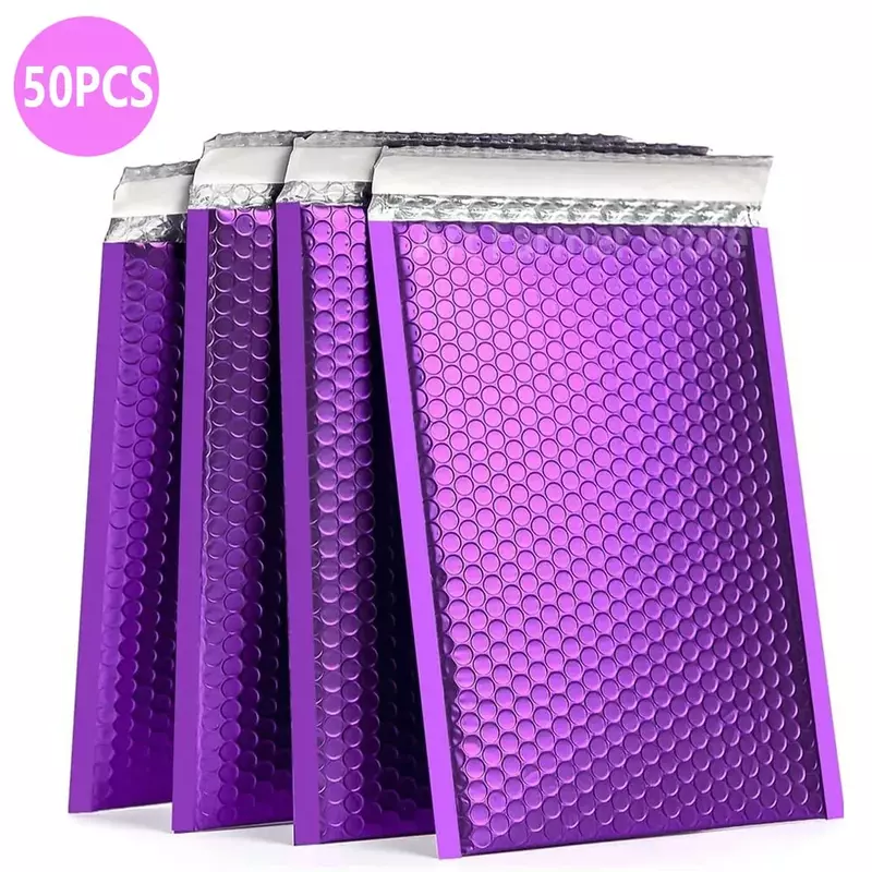 Bubble 50pcs Pink Bag Padded Envelopes Mailer Gift for Padding Packaging Poly Mailing Self Shipping Purple Seal