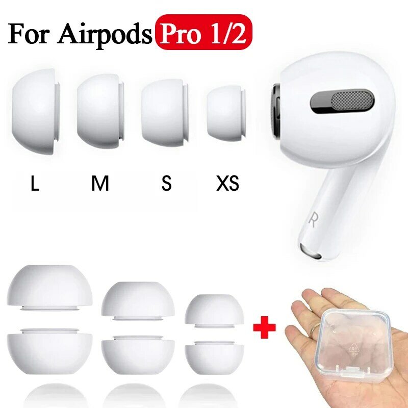 Para Apple AirPods Pro 1/2 Geração Soft Silicone Earbuds Earplugs Substituição Para Air Pods Pro Fone De Ouvido Acessórios Earcap