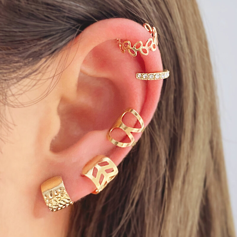 Aliutom borboleta clip em brincos femininos sem perfuração falso 2022 trending cartilagem a orelha moda jóias