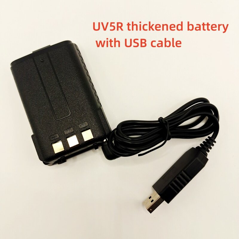 Baofeng USB 3800mAh อะไหล่แบตเตอรี่ BL-5R UV-5R 1800mAh สำหรับวิทยุสื่อสาร BF-F8 5R ยูวี UV-5RE UV-5RA 5RL 5RB