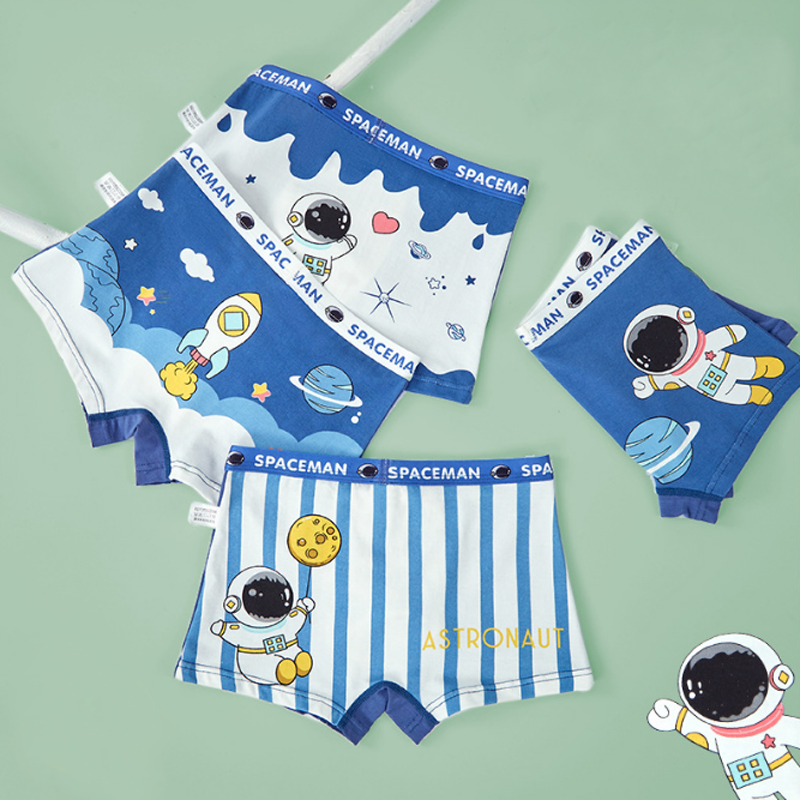 2 pares/lote de ropa interior para niños, pantalones cortos planos de algodón para niños