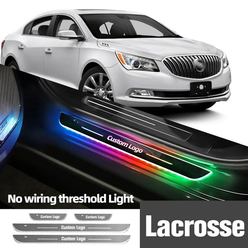 Dla Buick Lacrosse 2005-2016 2011 2014 2015 uszczelka do drzwi samochodu światła Logo na zamówienie LED pedał progowy akcesoria do Lamp