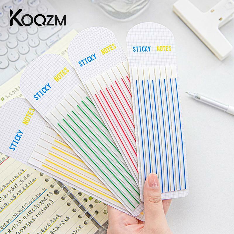 1Pcs Transparent Fluorescent Index Tabs Flags Sticky Notes Pads Clear Notepad Waterproof Memo Pad School Office Stationery