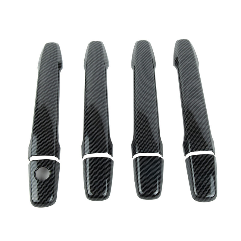 Carbon Fiber Style Car Door Handle Cover Decoration ABS For Mitsubishi Lancer EX Evolution X EVO Useful Car Accessories