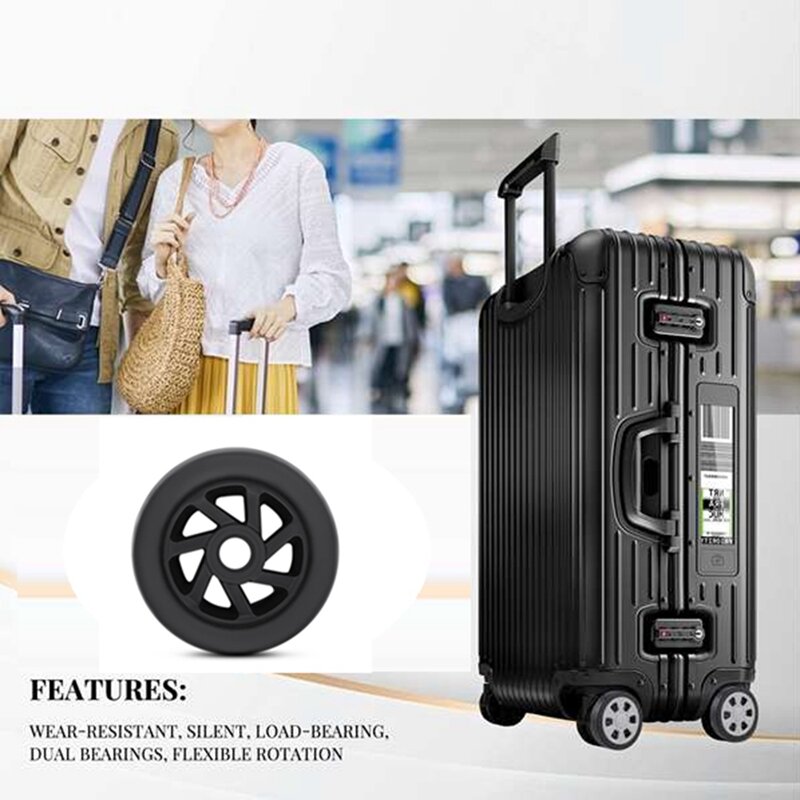 Roda koper pengganti, roda katrol Aksesori Universal 20-28 inci untuk bagasi