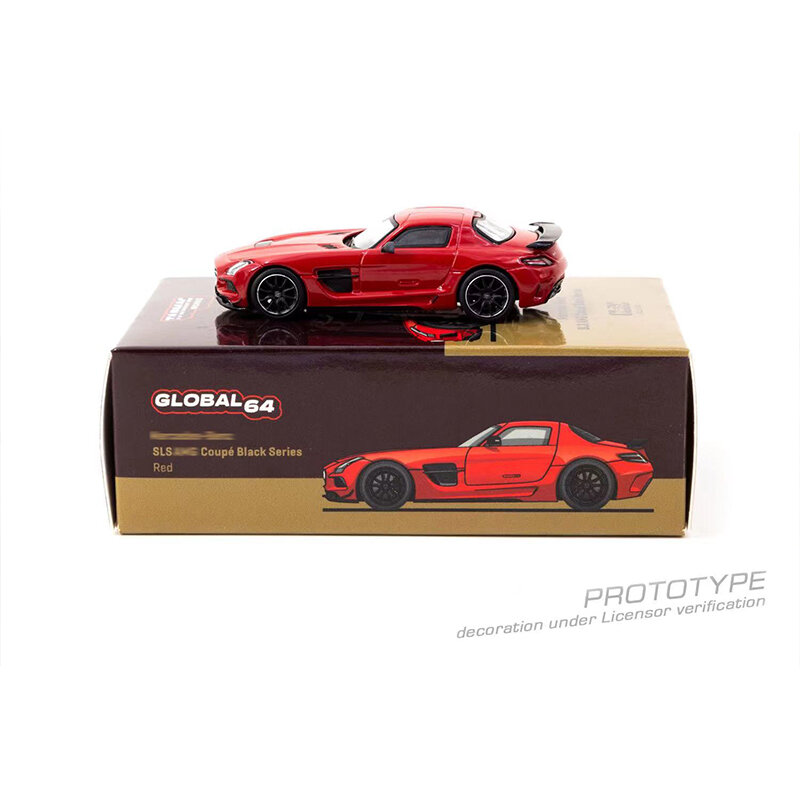 TW-Diorama Diecast Car Model Collection, Black Series, SLS Coupé, Chine, Special Edition, Miniature Tarmac Yourself, 1:64, Stock