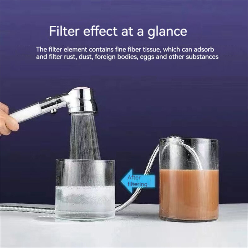 Wymienna głowica prysznicowa filtr bawełniany zestaw do oczyszczania wody usuwa chlor/fluor/twardą wodę do czyszczenie wody pod prysznic