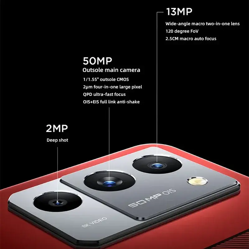 Lenovo-Legion Y70 Gaming Smartphone, 6.67 ", 144Hz OLED,Snapdragon 8 + Gen1, Câmera Tripla 50MP, Carregamento 68W, NFC, Firmware Original