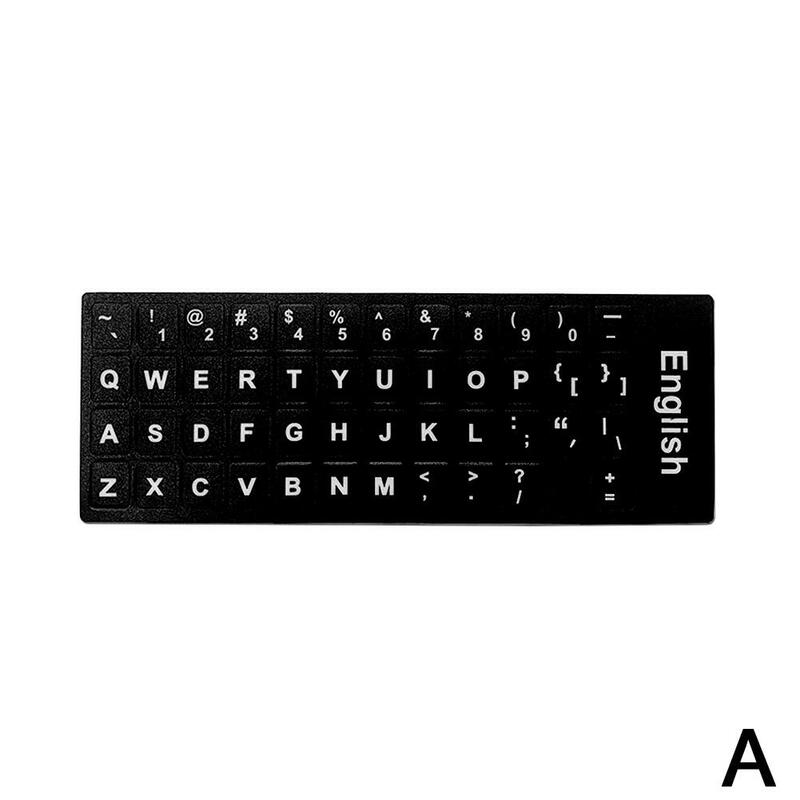 ملصقات لوحة مفاتيح بلوري إنجليزية ، ملصقات أحرف الكمبيوتر المحمول ، لوحة مفاتيح واقية فيلم بلوري ، S5R3