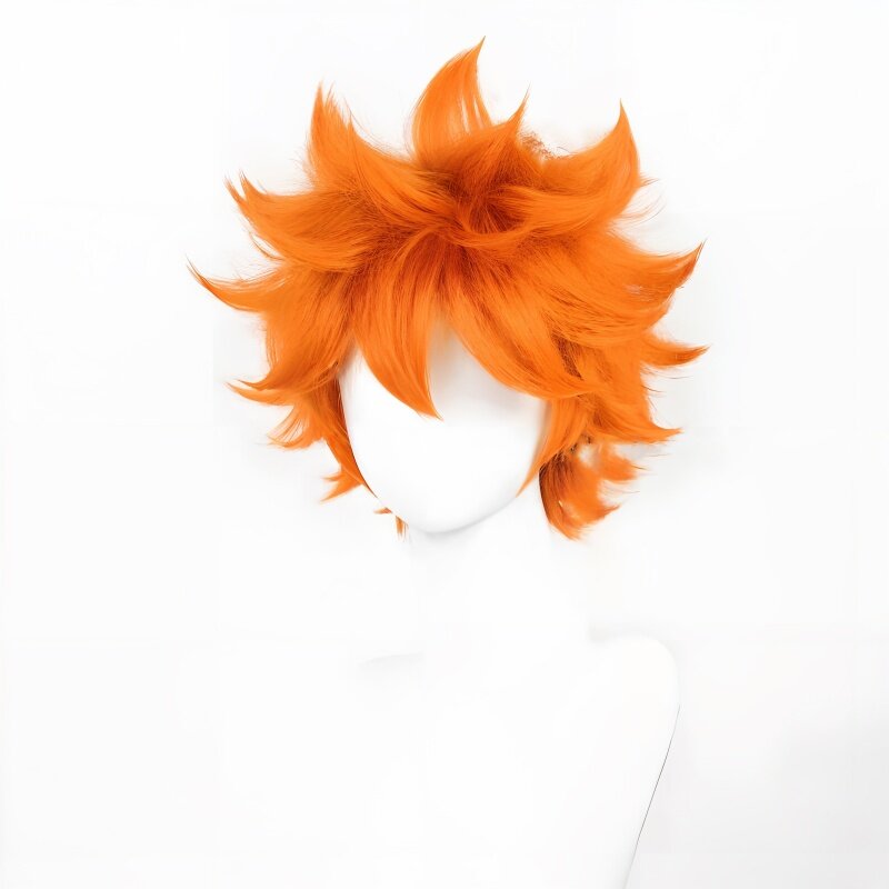 Kostum Cosplay Anime Haikyuu Shoyo Hinata Wig oranye kualitas tinggi Wig pesta Halloween